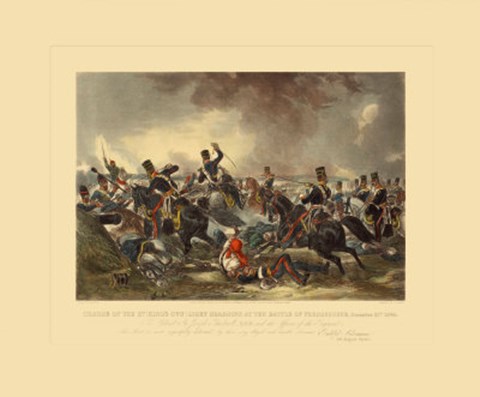 Framed Charge of the 3Rd Light Dragoons Print