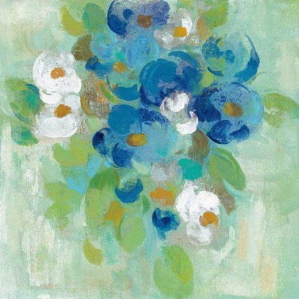 Framed Spring Aroma II White Flowers Print