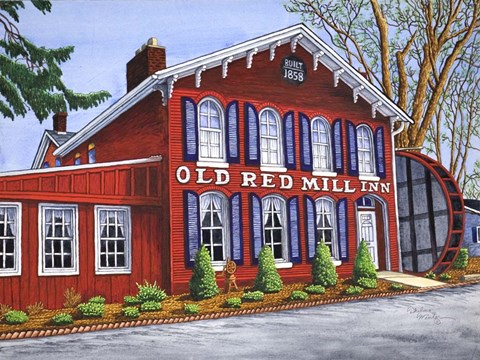 Framed Old Red Mill Inn Print