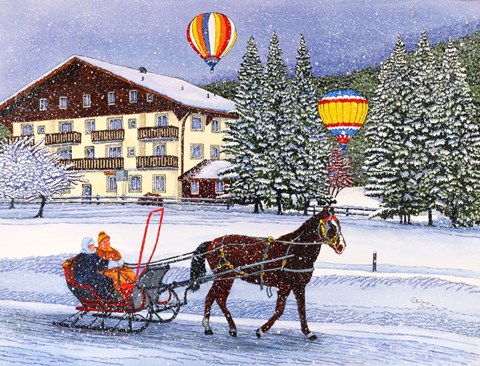 Framed Chateau, Switzerland Print