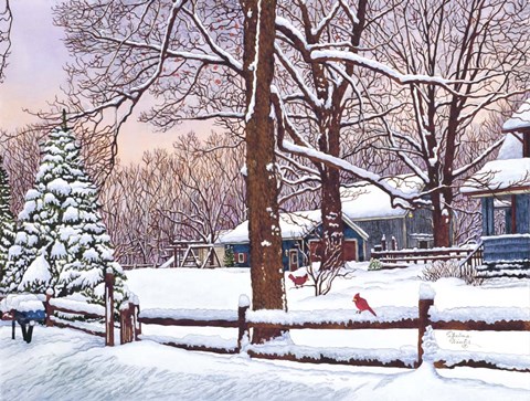 Framed New Oregon Road - Cardinals, Eden Ny Print