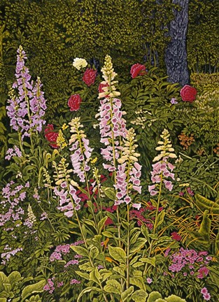 Framed Foxglove &amp; Peonies Print