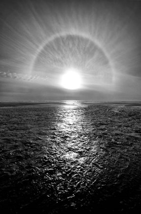 Framed Sun Halo Streak Silver Print