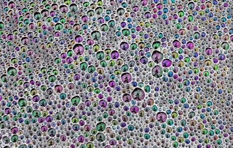 Framed Vibrant Sea Foam Print