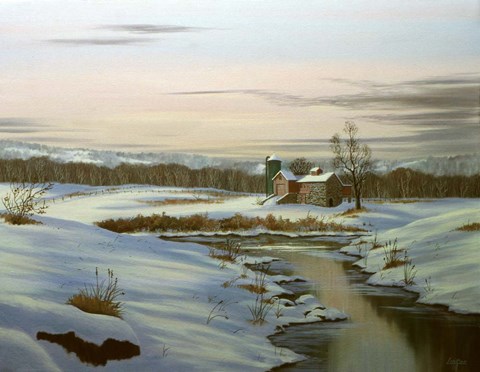 Framed Winter Landscape 3 Print