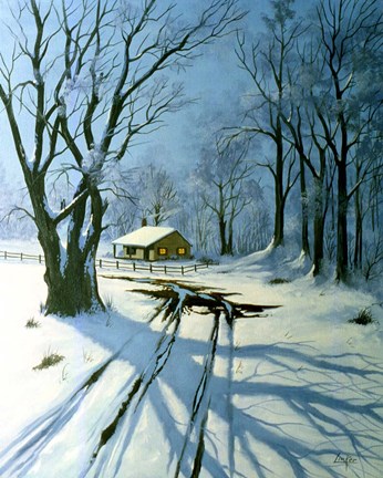 Framed Winter Landscape 10 Print