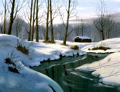 Framed Winter Landscape 12 Print