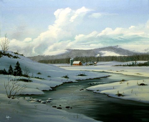 Framed Winter Landscape 18 Print