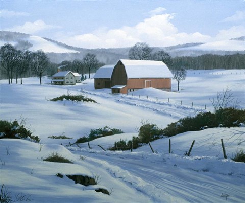 Framed Winter Landscape 21 Print