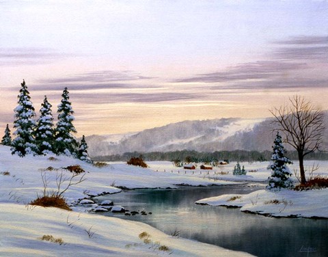 Framed Winter Landscape 31 Print