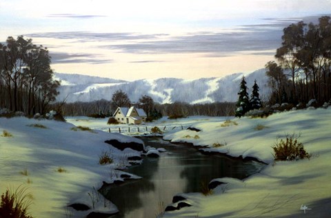 Framed Winter Landscape 34 Print