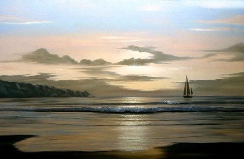 Framed Calm Sailing Print