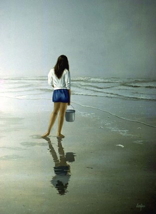 Framed Day on the Beach 2 Print