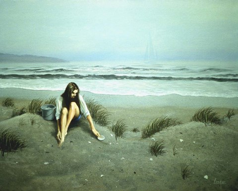 Framed Day on the Beach 8 Print