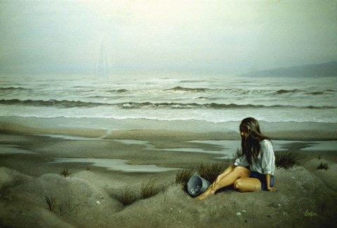 Framed Day on the Beach 9 Print