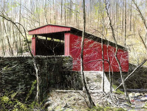 Framed Thomas Mill Bridge Print