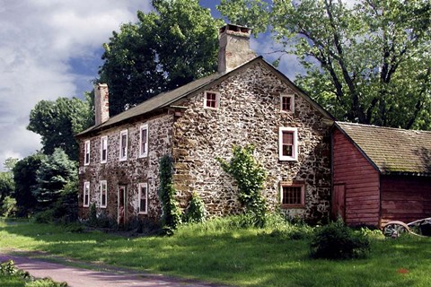 Framed Stone House 3 Print