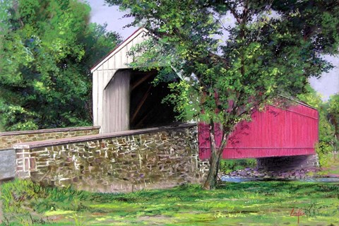 Framed Covered Bridge Print