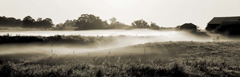 Framed Fog in the Hills Print