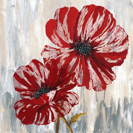 Framed Red Poppies II Print