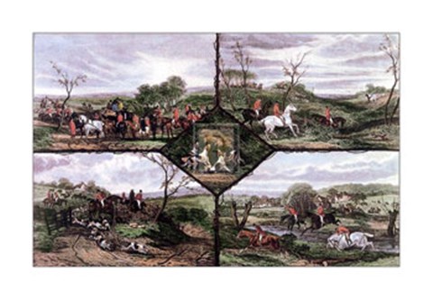 Framed Hunting Incidents (5 Up) Print