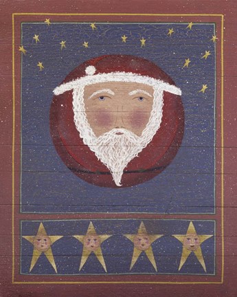 Framed 1 Full Moon Santa Print
