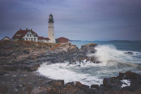 Framed Cape Elizabeth Storm Print