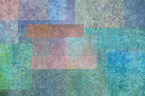 Framed Stylish Patterns Turquoise Print