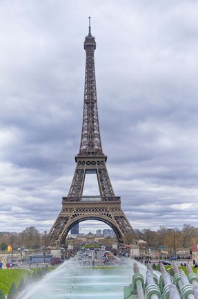 Framed Eiffel Tower and Jardin du Trocadero Print
