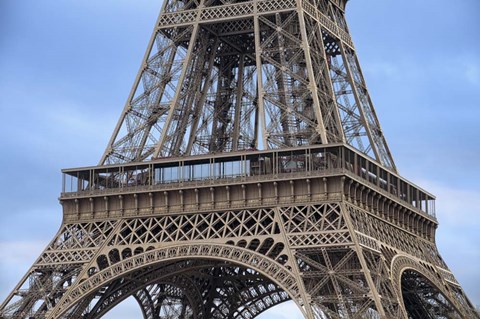 Framed Eiffel Tower First Platform Paris Print