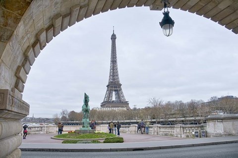 Framed Eiffel Tower from Viaduc de Passy in Paris Print