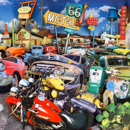 Framed Blue Highway 2 Print