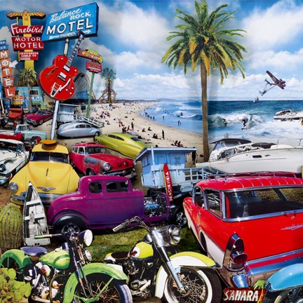 Framed Surfside Motor Court 1 Print