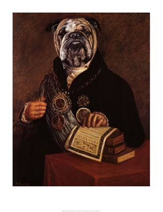 Framed T. Poncelet - Chains of Office Print