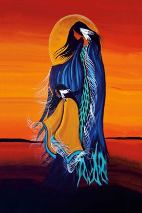 Framed Mother and Daughter Print