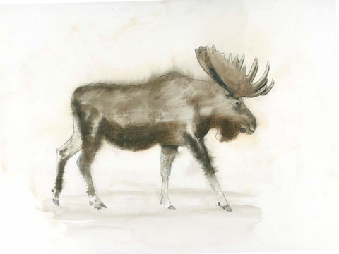 Framed Dark Moose Print