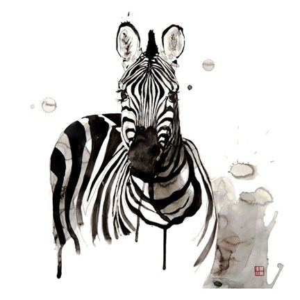 Framed Zebra I Print