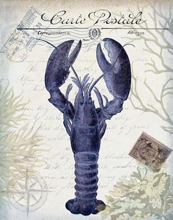 Framed Seaside Postcard Cream d Print