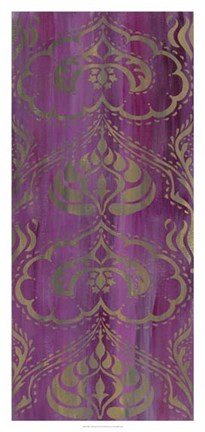 Framed Purple Arabesque II Print