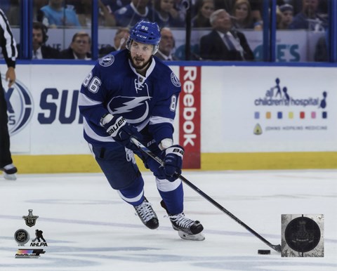 Framed Nikita Kucherov 2016 Stanley Cup Playoffs Action Print