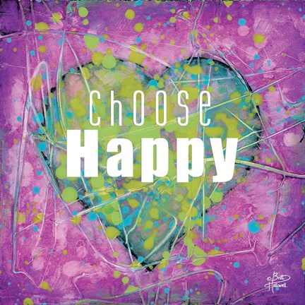 Framed Choose Happy Print
