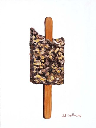 Framed Chocolate Eclair Ice Cream Bar Print