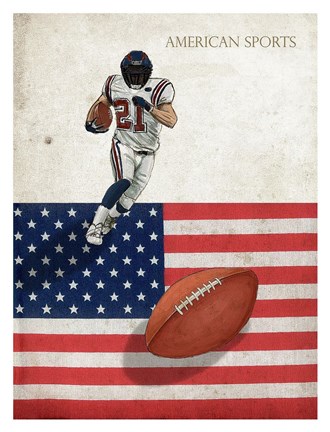 Framed American Sports: Football 1 Print