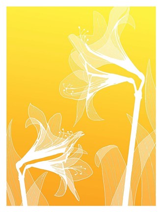Framed Floral Silhouette 3 Print