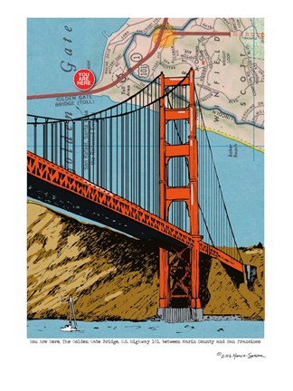 Framed Golden Gate Bridge - San Francisco Print