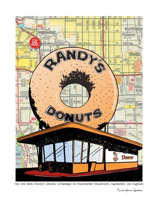 Framed Randy&#39;s Donuts Print