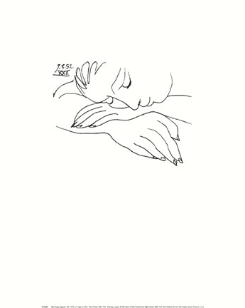 Framed Sleeping Woman Print