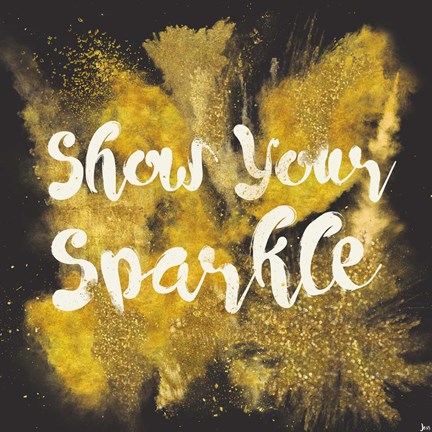 Framed Glitter and Gold II Print