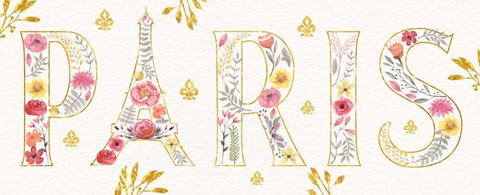 Framed Paris Blooms V Print