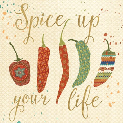 Framed Mexican Fiesta V Print